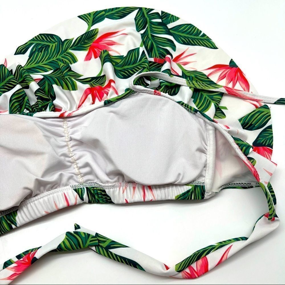 Heat Move Retro Double Ruffled Flounce Bikini Top - Picture 7 of 12